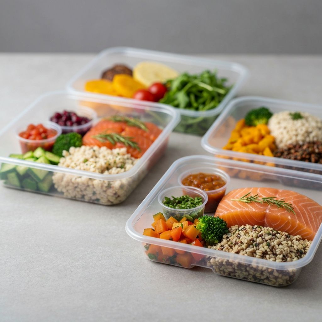 Premium meal delivery set with fresh ingredients